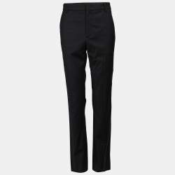 Fendi Navy Blue Wool Blend Trouser S
