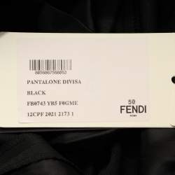 Fendi Black Wool Blend Trouser L
