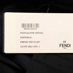 Fendi Navy Blue Wool Blend Trouser M