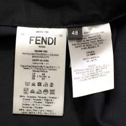 Fendi Navy Blue Wool Blend Trouser M