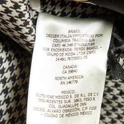 Fendi Black/White Houndstooth Patterned Reversible Jacket M