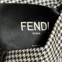 Fendi Black/White Houndstooth Patterned Reversible Jacket M