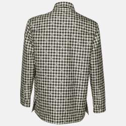 Fendi Black/White Houndstooth Patterned Reversible Jacket M