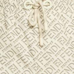 Fendi X Skims Cream/Green Logo Monogram Synthetic Joggers M
