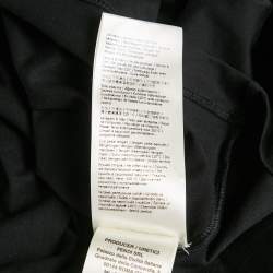 مملوكة مسبقًا Fendi Black Logo Embroidered Cotton Half Sleeve T-Shirt XL