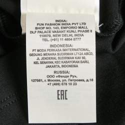 مملوكة مسبقًا Fendi Black Logo Embroidered Cotton Half Sleeve T-Shirt XL