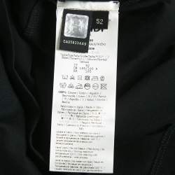 Fendi Black Logo Embroidery Cotton Crew Neck Divisa T-Shirt XL