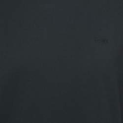 Fendi Black Logo Embroidery Cotton Crew Neck Divisa T-Shirt XL