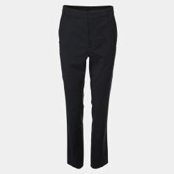 Fendi Blue Imperial Stretch Wool Blend Trouser S