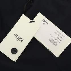Fendi Blue Imperial Stretch Wool Blend Trouser M