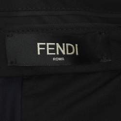 Fendi Blue Imperial Stretch Wool Blend Trouser M