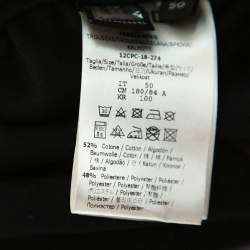 Pre Owned Fendi Black Knit Logo Printed Paneled Joggers L