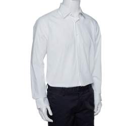 Fendi White Cotton Button Front Shirt XL