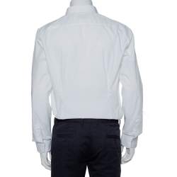 Fendi White Cotton Button Front Shirt XL