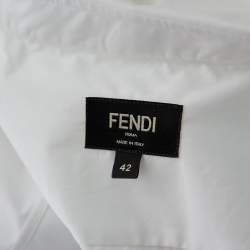 Fendi White Cotton Button Front Shirt XL