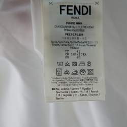 Fendi White Cotton Button Front Shirt XL