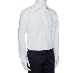 Fendi White Cotton Button Front Shirt XL