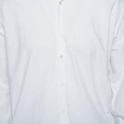 Fendi White Cotton Button Front Shirt XL