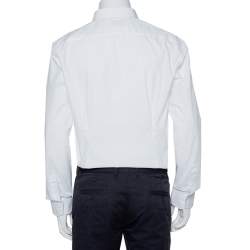 Fendi White Cotton Button Front Shirt XL