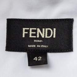 Fendi White Cotton Button Front Shirt XL