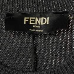 Fendi Charcoal Grey Fleece Wool Sweater Vest M