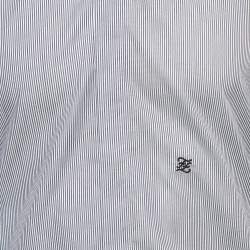 Pre Owned Fendi Black/White Striped Cotton Button Front Shirt S