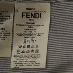 Pre Owned Fendi Black/White Striped Cotton Button Front Shirt S
