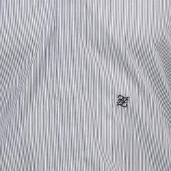 Pre Owned Fendi Black/White Striped Cotton Button Front Shirt S