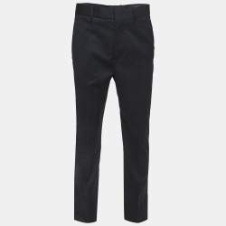 Fendi Black Wool-Blend Trousers L
