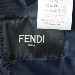 Fendi Navy Blue Wool Single Breasted Suit L