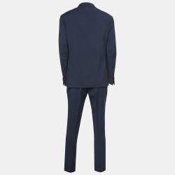 Fendi Navy Blue Wool Single Breasted Suit L