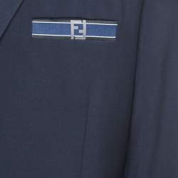 Fendi Navy Blue Wool Single Breasted Suit L