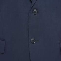 Fendi Navy Blue Wool Single Breasted Suit L