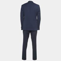 Fendi Navy Blue Wool Single Breasted Suit L