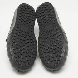 Fendi Black Zucca Fabric and Leather Low Top Sneakers Size 46