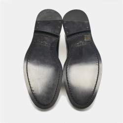 Fendi Black Leather Lace Up Oxfords Size 43