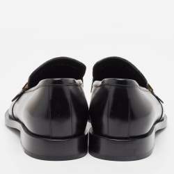 Fendi Black Leather Slip On Loafers Size 41
