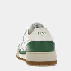 Fendi White/Green Match Sneaker Size EU 42