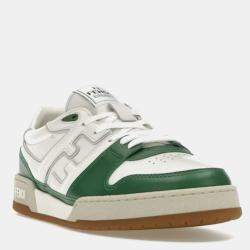 Fendi White/Green Match Sneaker Size EU 42