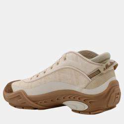 Fendi Beige Canvas Fendi Lab Sneakers  EU 43