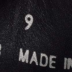 Pre Owned Fendi Black Leather FF Karligraphy Lace Up Derby Size 43