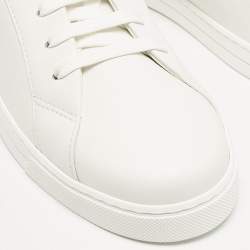 Pre Owned Fendi White Leather Low Top Sneakers Size 39.5