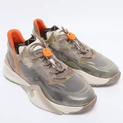 Pre Owned Fendi Multicolor Mesh and Rubber Flow Sneakers Size 41