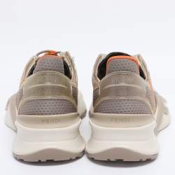 Pre Owned Fendi Multicolor Mesh and Rubber Flow Sneakers Size 41