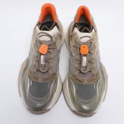 Pre Owned Fendi Multicolor Mesh and Rubber Flow Sneakers Size 41