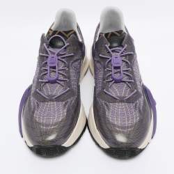 Pre Owned Fendi Purple Jacquard and Rubber Flow Low Top Sneakers Size 44