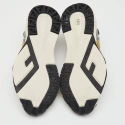 Pre Owned Fendi Multicolor Leather and Mesh Technical Flow Low Top Sneakers Size 41