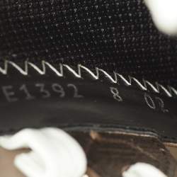 Pre Owned حذاء رياضي فندي كانفاس وجلد زوكا بيج/ تبغ منخفض من أعلى مقاس 42