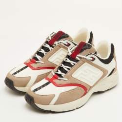 مملوكة مسبقًا Fendi Faster Size 42 Multicolor Mesh and Nubuck Leather Low Top Sneakers