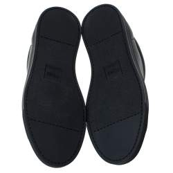 Fendi Black Leather Low Top Sneakers Size 40.5